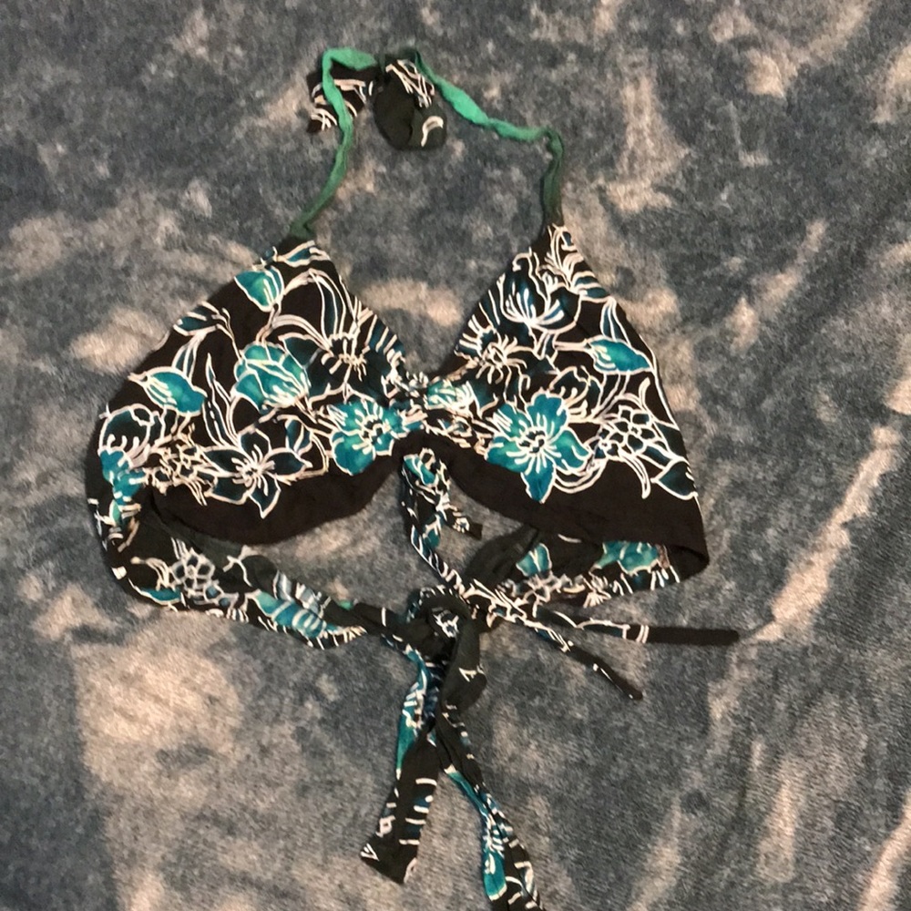 Floral bikini top (one size) rayon